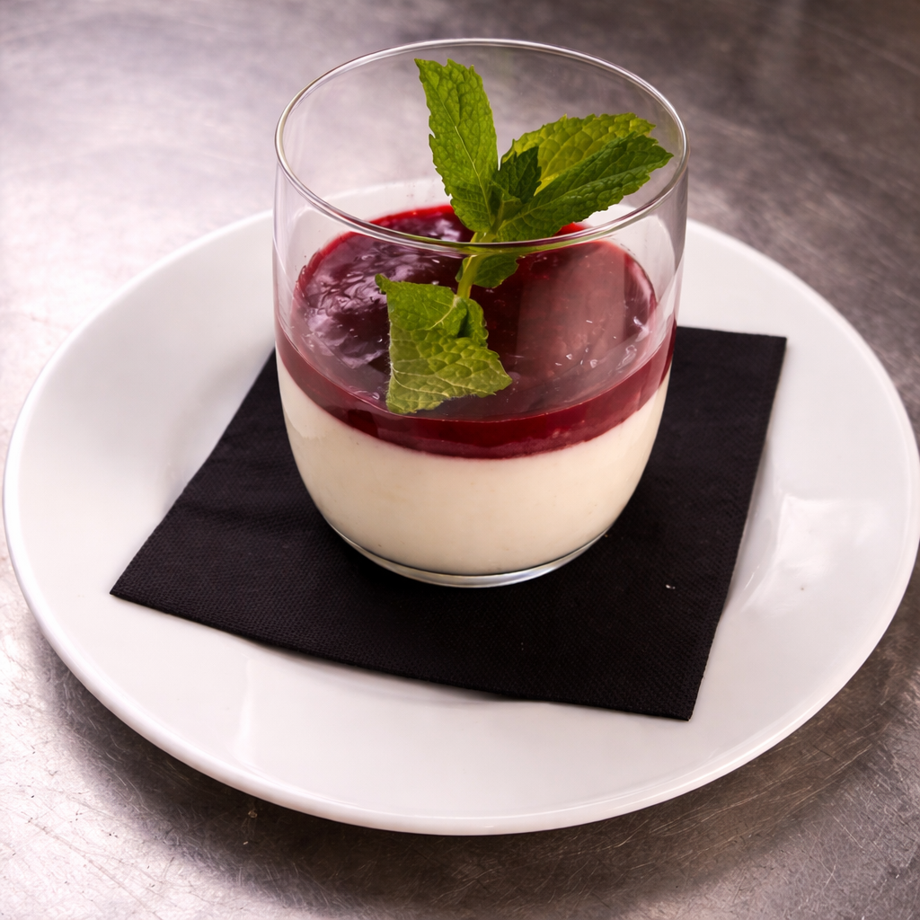 Panna cotta aux fruits rouges