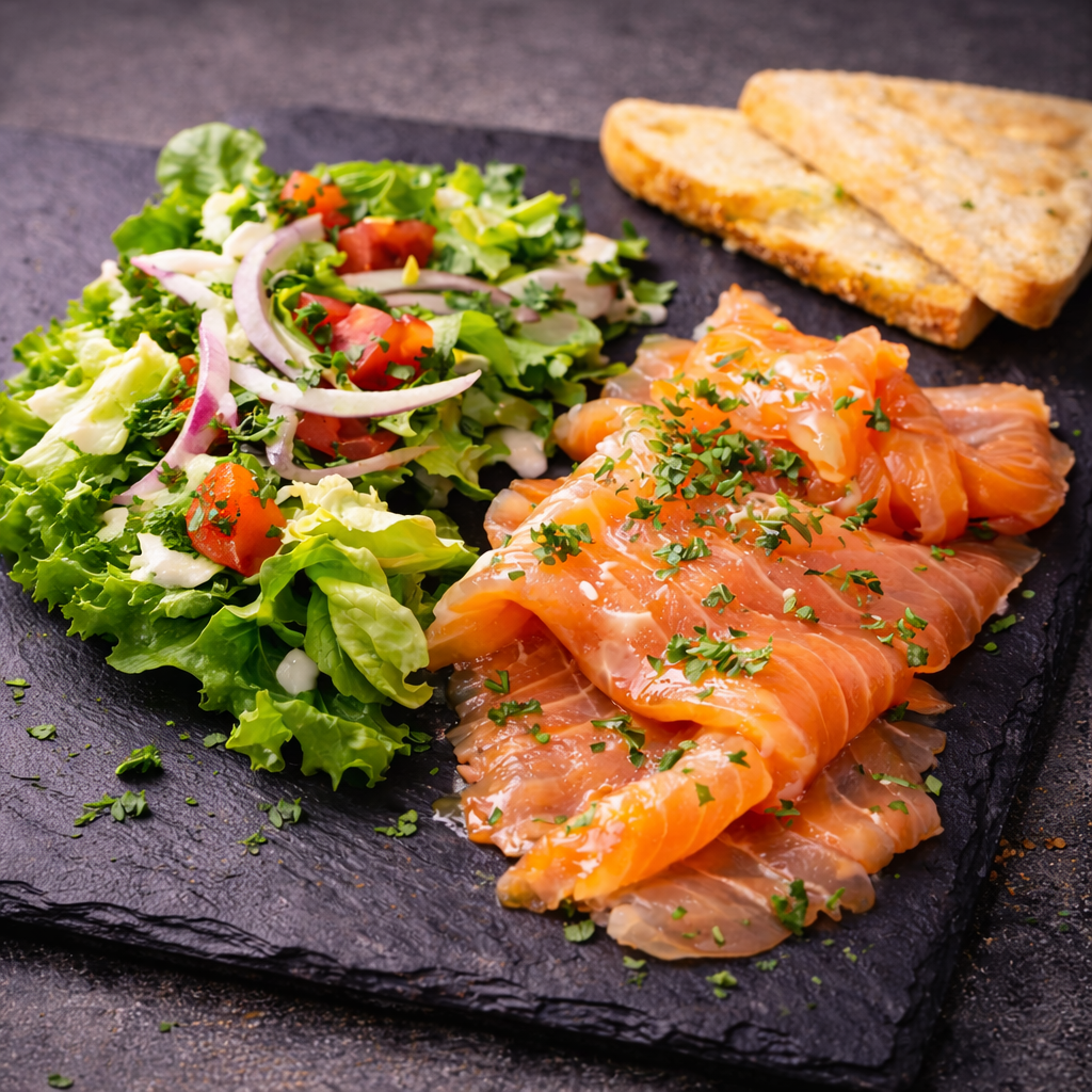 Assiette de saumon fumé
