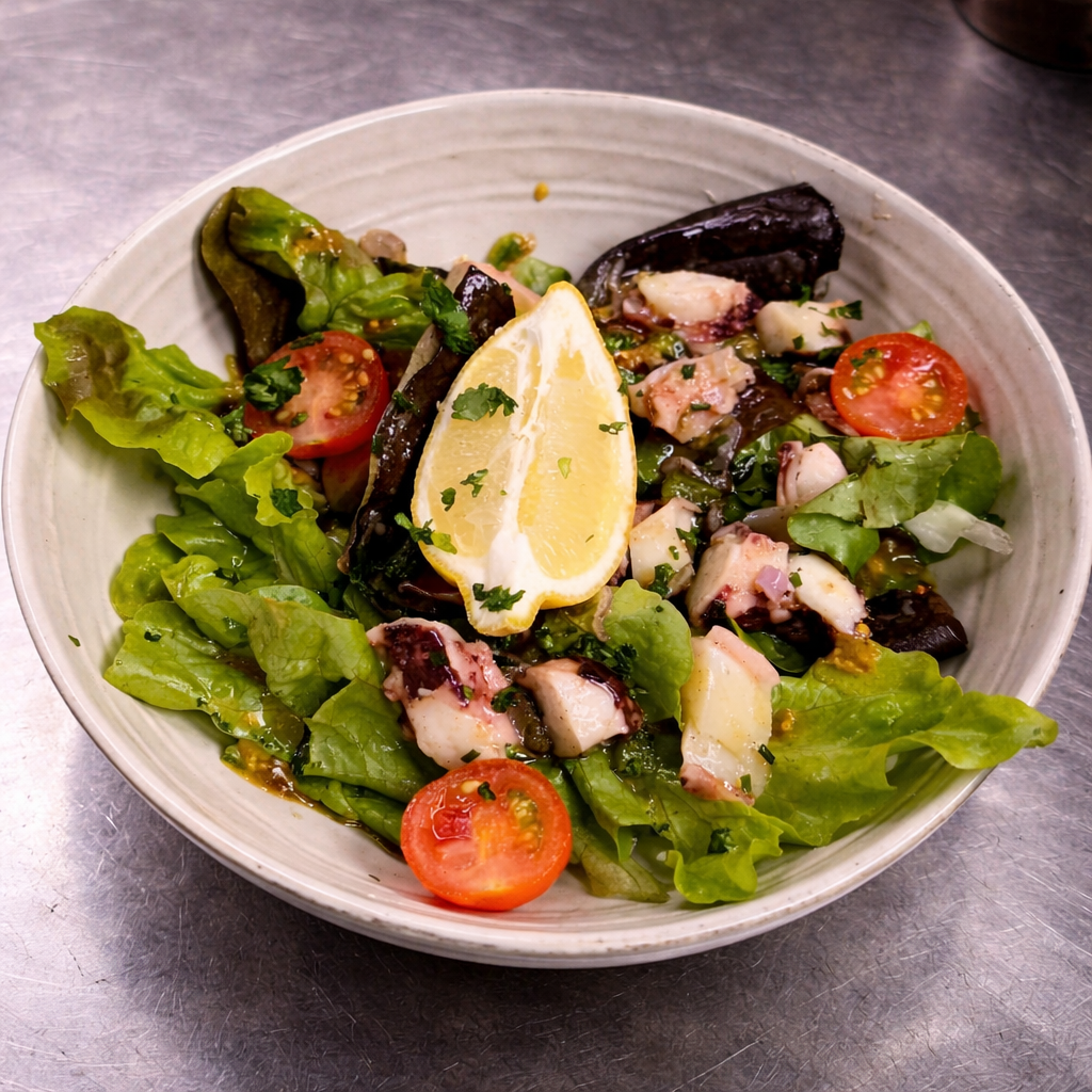 Poulpes en salade à la méditerranéenne
